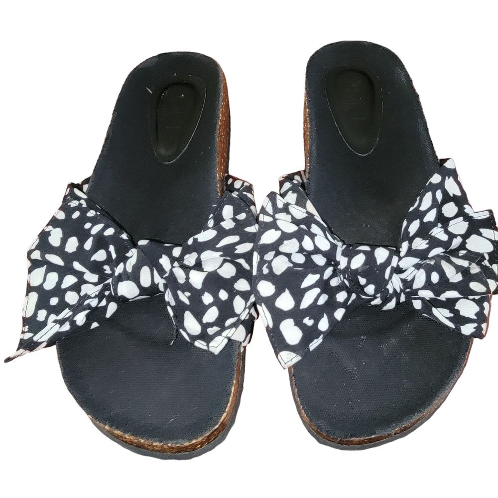 LOFT Ann Taylor bow slip on sandals shoes size 10